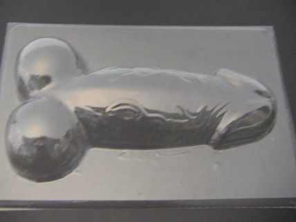 243Axl Large 11 Inch Penis Back Oversized Chocolate or Hard Candy Mold